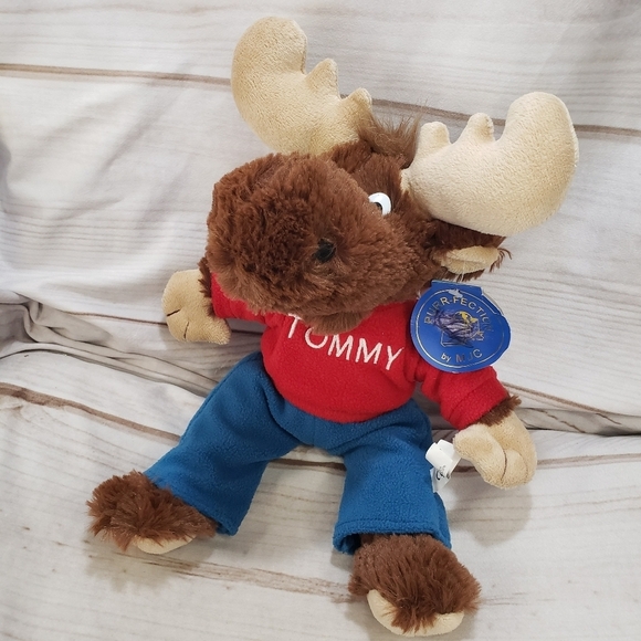 Moose International Tommy Moose Plush Stuffed Toy Vintage 12 Inch 1988 - Picture 1 of 14